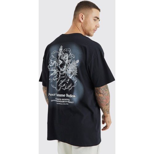 T-shirt oversize imprimé Renaissance - Boohooman - Modalova