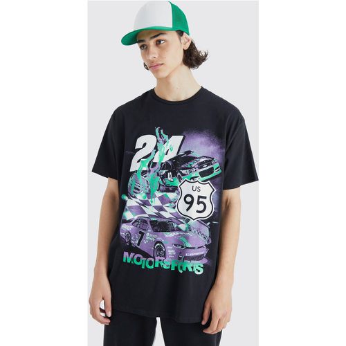 T-shirt oversize à imprimé voiture - Boohooman - Modalova