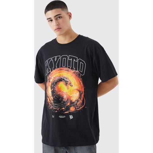 T-shirt oversize imprimé dragon - Boohooman - Modalova