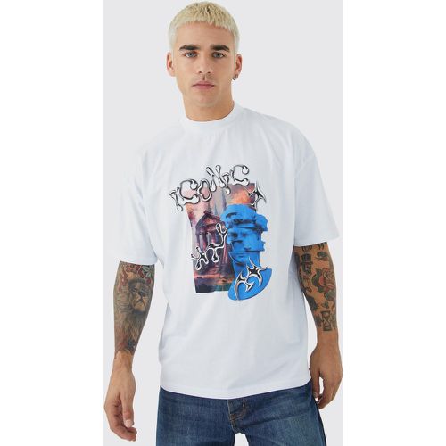 T-shirt oversize imprimé - M - Boohooman - Modalova