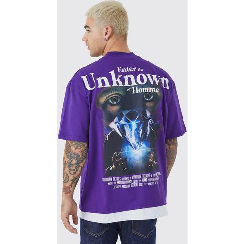 T-shirt oversize à imprimé Unknown - Boohooman - Modalova