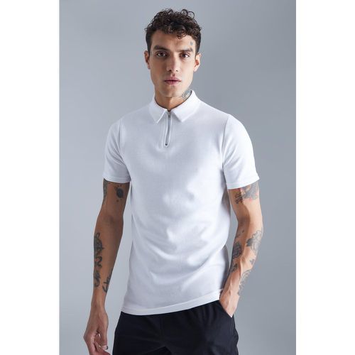 Polo cintré à surpiqûres - M - Boohooman - Modalova