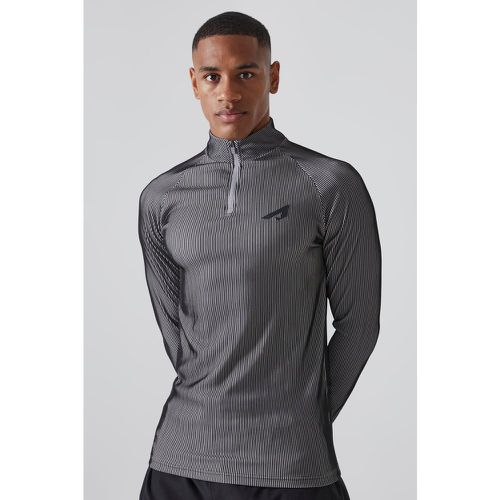 Top de sport côtelé zippé cintré homme - XL - Boohooman - Modalova