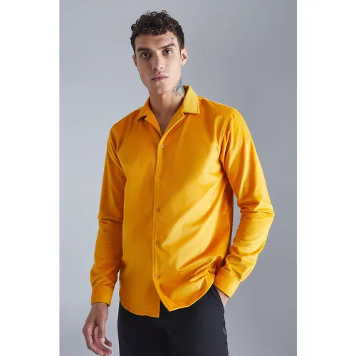 Chemise en velours à manches longues - L - Boohooman - Modalova