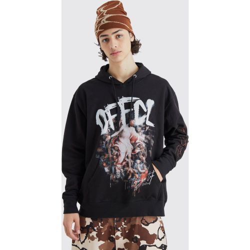 Sweat à capuche oversize imprimé Renaissance - S - Boohooman - Modalova
