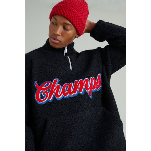 Sweat oversize à col zippé homme - M - Boohooman - Modalova