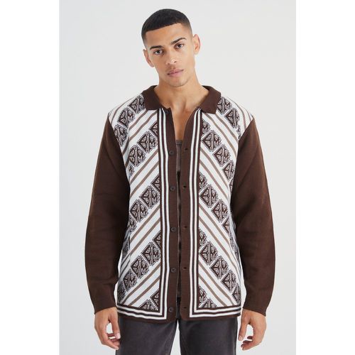 Chemise côtelée à manches longues homme - L - Boohooman - Modalova