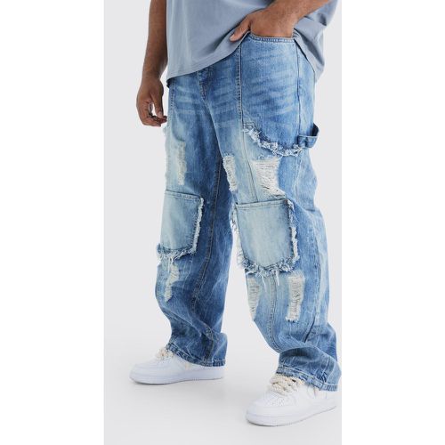 Grande taille - Jean cargo déchiré homme - 40 - Boohooman - Modalova