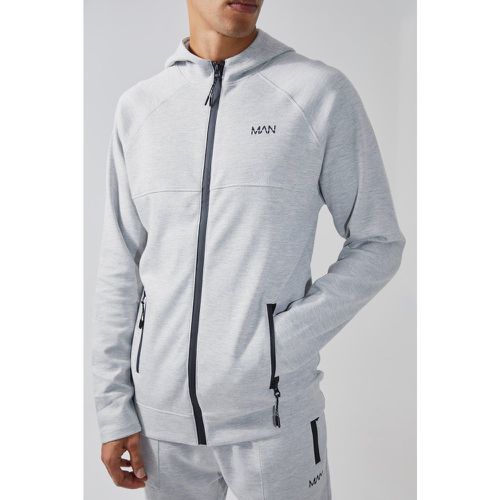 Sweat à capuche zippé et manches longues - MAN Active homme - L - Boohooman - Modalova