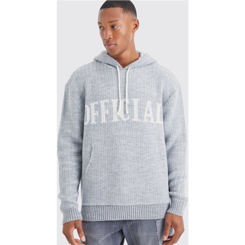 Sweat à capuche oversize en maille côtelée - L - Boohooman - Modalova