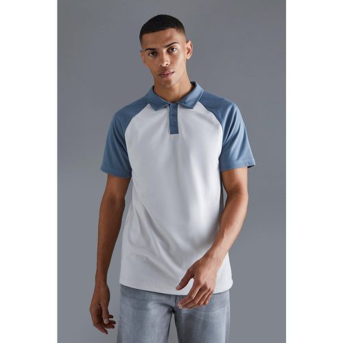 Polo cintré color block - XL - Boohooman - Modalova