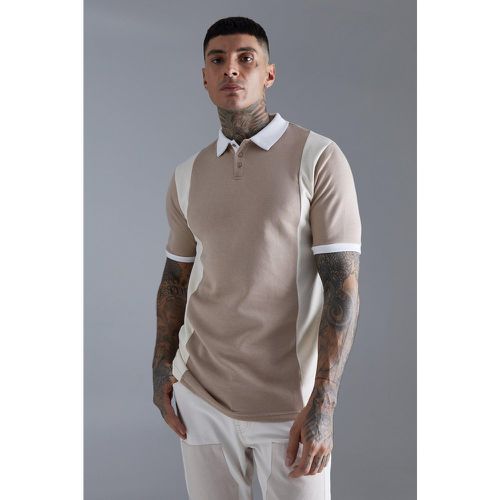 Tall - Polo cintré color block - S - Boohooman - Modalova