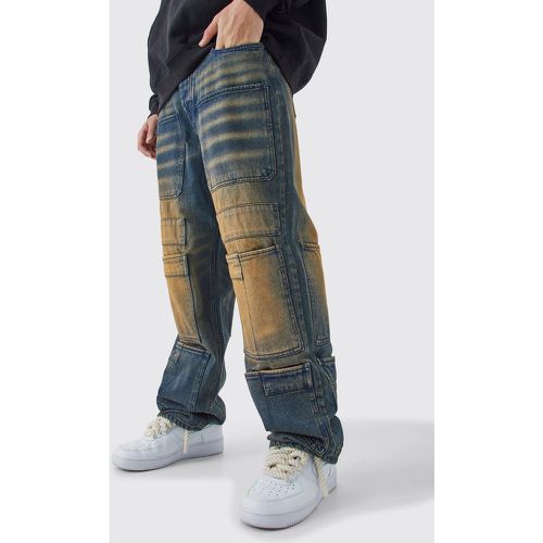 Jean cargo baggy à poches multiples homme - 32R - Boohooman - Modalova