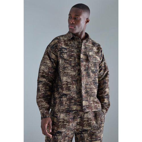 Surchemise texturée à imprimé camouflage - S - Boohooman - Modalova