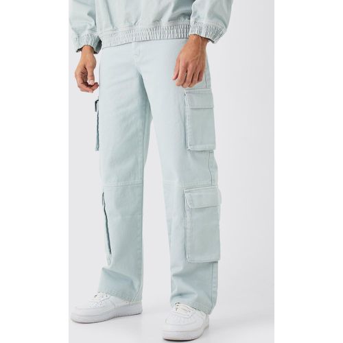 Jean baggy cargo surteint homme - 32R - Boohooman - Modalova