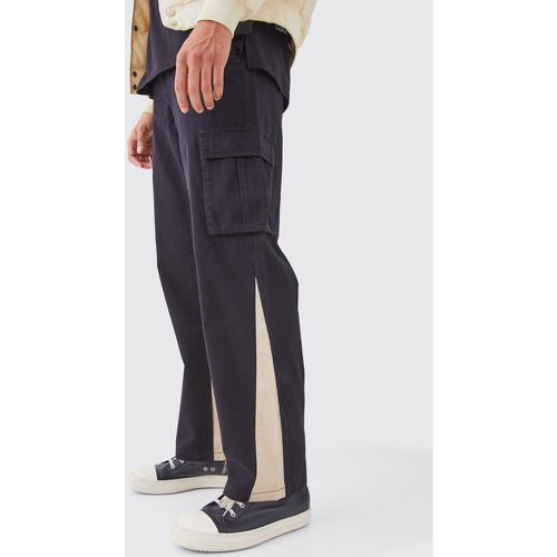 Pantalon cargo à taille fixe - Boohooman - Modalova