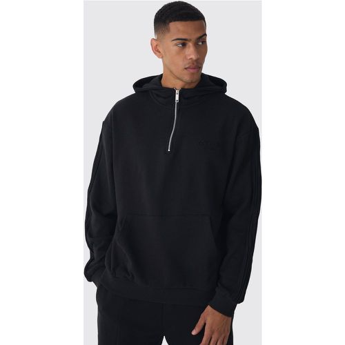 Sweat à capuche oversize épais à col zippé homme - S - Boohooman - Modalova