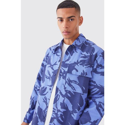 Surchemise déchirée à manches longues et imprimé camouflage - S - Boohooman - Modalova