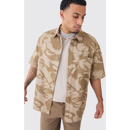 Chemise oversize déchirée à imprimé camouflage - S - Boohooman - Modalova