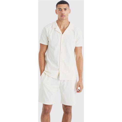 Ensemble côtelé à manches courtes et short - S - Boohooman - Modalova