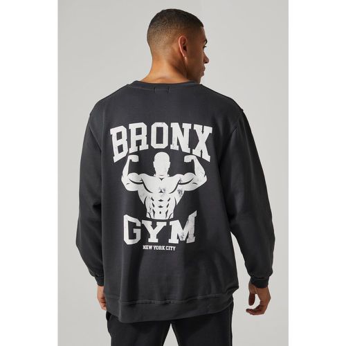 Sweat de sport oversize à slogan Bronx - MAN Active - Boohooman - Modalova