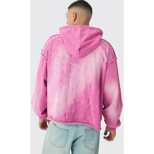 Sweat à capuche oversize délavé homme - XS - Boohooman - Modalova