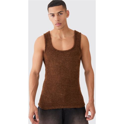 Pull cintré texturé sans manches - L - Boohooman - Modalova