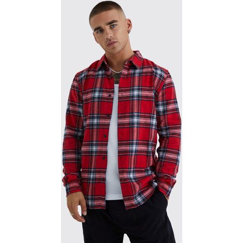 Tall - Chemise à carreaux et manches longues - XL - Boohooman - Modalova