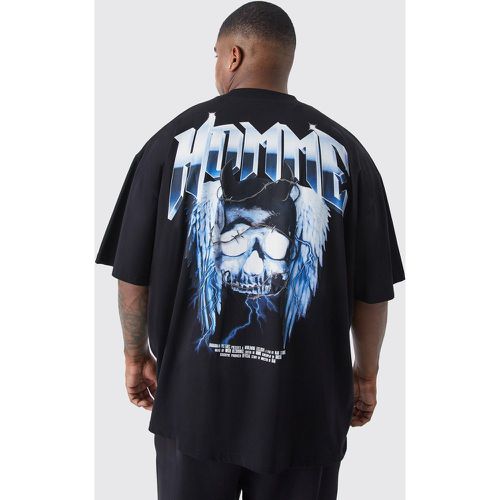 Grande taille - T-shirt oversize à imprimé squelette - - XXXXL - Boohooman - Modalova