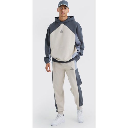 Survêtement oversize color block - S - Boohooman - Modalova