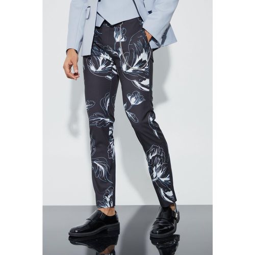 Pantalon de costume skinny à imprimé fleuri - 28 - Boohooman - Modalova