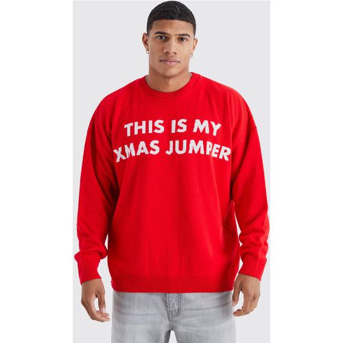 Pull oversize à slogan This Is My Xmas Jumper - XS - Boohooman - Modalova