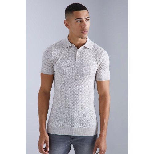 Polo moulant torsadé à manches courtes - L - Boohooman - Modalova