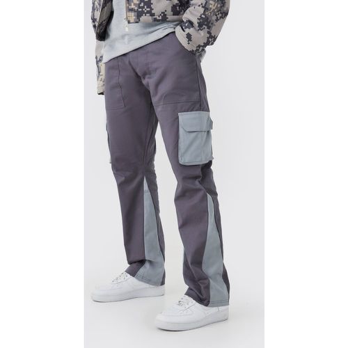Tall - Pantalon cargo color block - Boohooman - Modalova