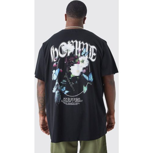 Grande taille - T-shirt oversize imprimé fleuri - Boohooman - Modalova