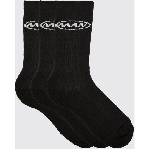 Lot de 3 paires de chaussettes à logo - MAN - ONE SIZE - Boohooman - Modalova