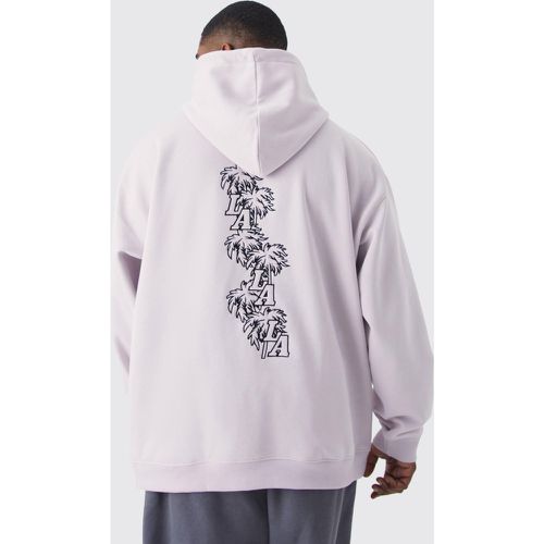 Grande taille - Sweat à capuche oversize universitaire - XXXXXL - Boohooman - Modalova