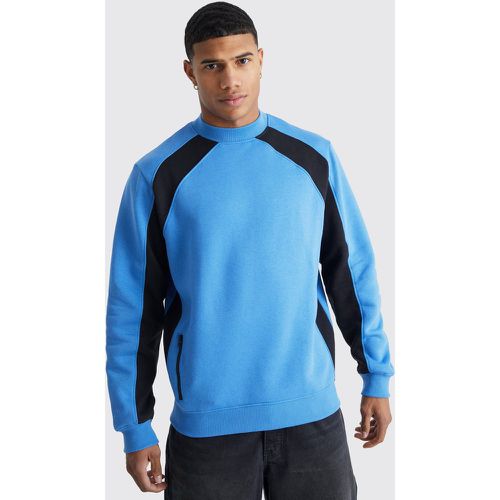 Sweat zippé color block - S - Boohooman - Modalova