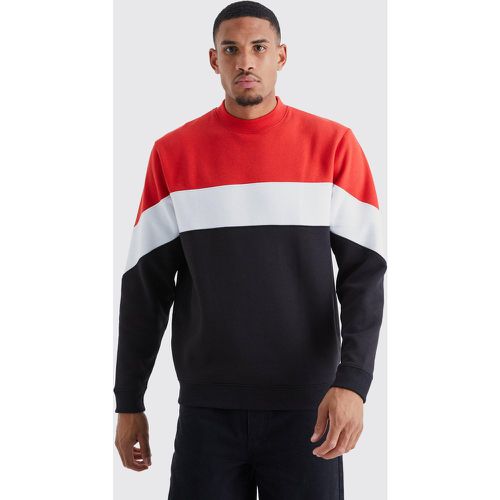 Tall - Sweat color block à col montant - S - Boohooman - Modalova