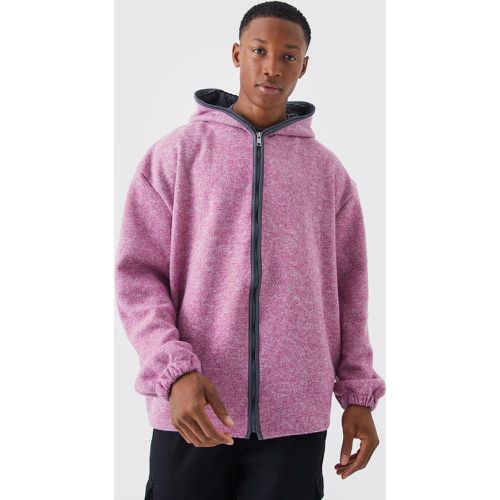 Sweat à capuche oversize zippé homme - L - Boohooman - Modalova