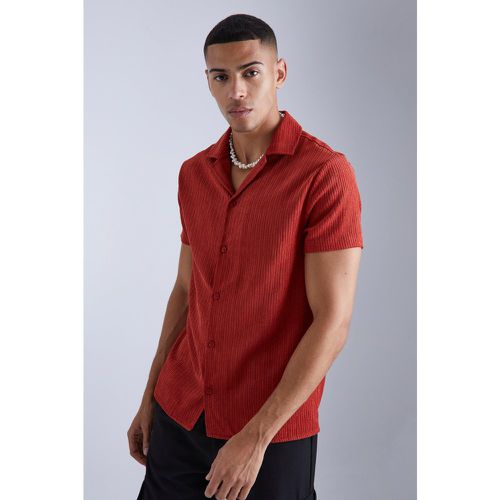 Chemise côtelée texturée à manches courtes - XL - Boohooman - Modalova