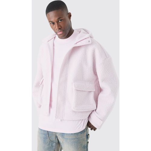 Sweat à capuche oversize cargo zippé homme - M - Boohooman - Modalova