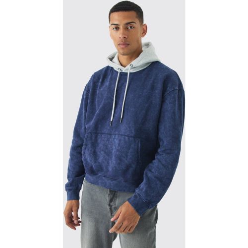 Sweat à capuche oversize délavé à capuche contrastante homme - L - Boohooman - Modalova