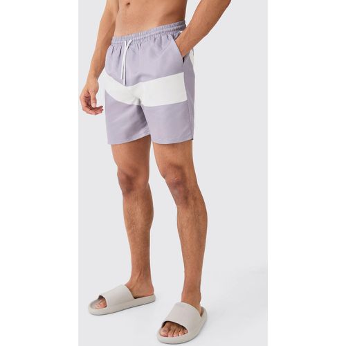 Short de bain mi-long rétro - S - Boohooman - Modalova