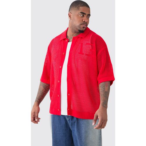 Grande taille - Chemise universitaire à manches courtes - XXL - Boohooman - Modalova