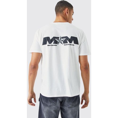 T-shirt oversize à imprimé moto - MAN - Boohooman - Modalova