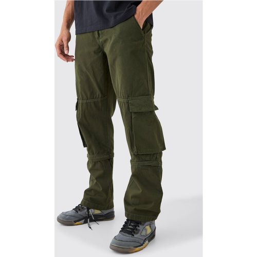 Pantalon cargo large zippé - 28 - Boohooman - Modalova