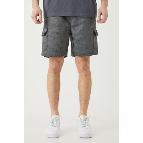 Tall - Short cargo texturé à taille élastiquée - M - Boohooman - Modalova