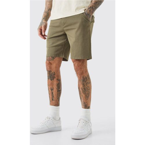 Tall - Short chino slim à taille fixe - 30 - Boohooman - Modalova