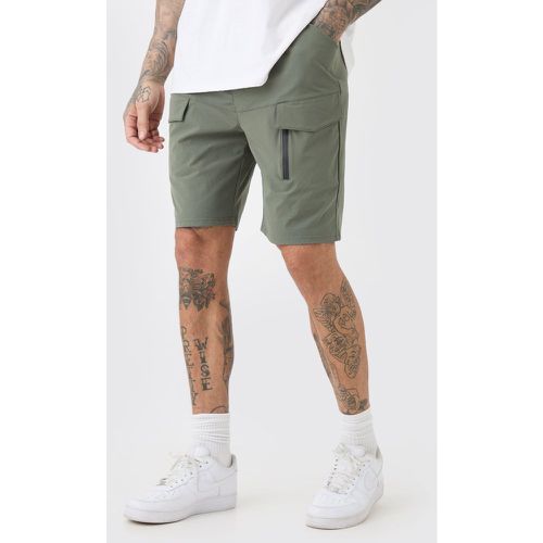 Tall - Short cargo large zippé - S - Boohooman - Modalova